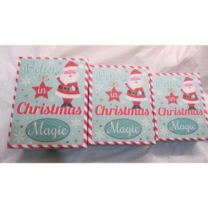 4 Christmas Gift Boxes Believe in Magic Nesting